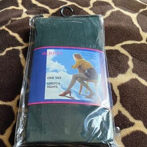 Vintage a'gaci 100% Nylon Hunter Green Stretch Tights